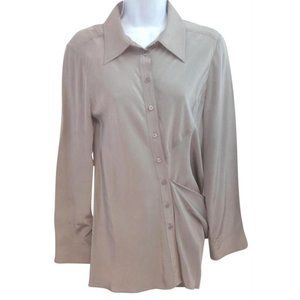 JODI ARNOLD Folded Detail Silk Blouse Button-down